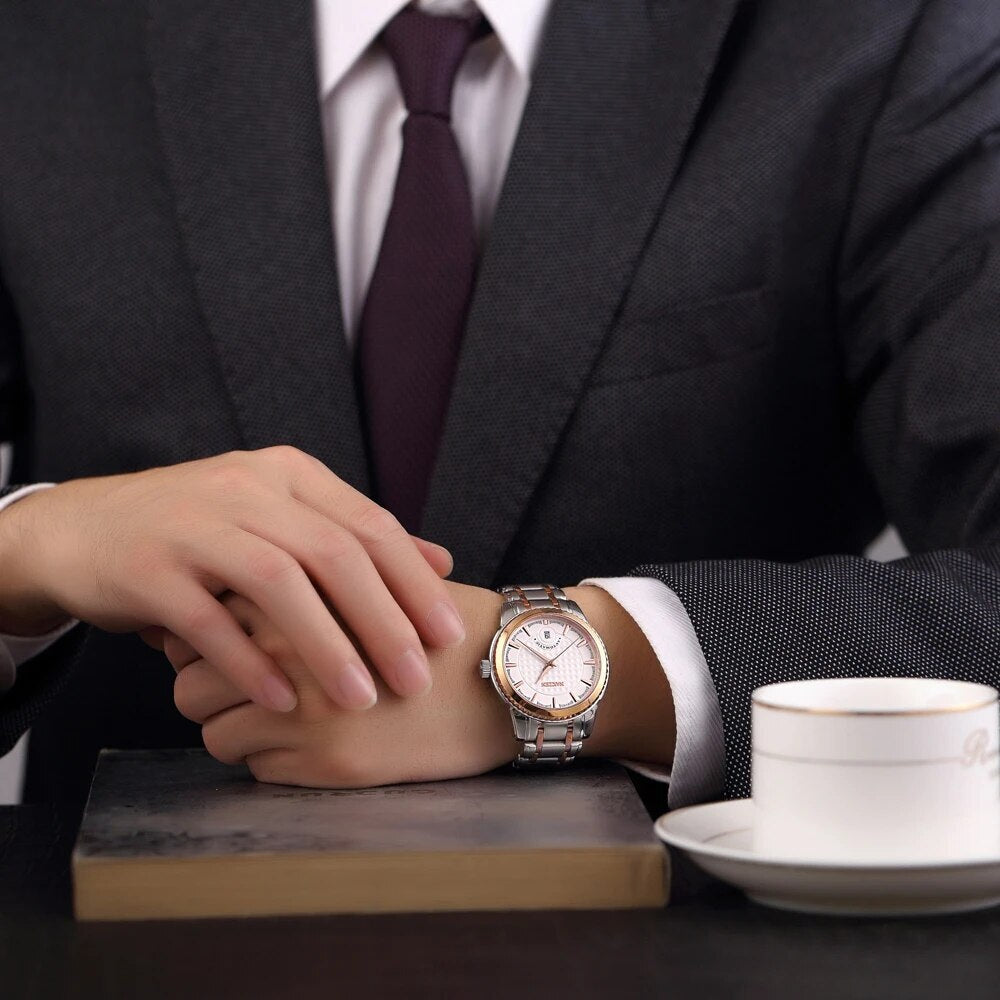 NAKZEN Men Business Mechanical Watch Men's Automatic Miyota 8215 Movt Diamond Watches Sapphire Wrist Watch Waterproof Clock 6020-5